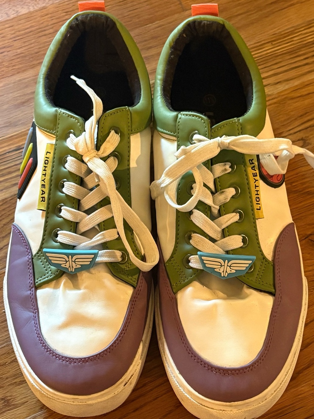 Groundup Disney Toy Story Buzz Lightyear Men's Lace Up Shoes White Size 11.5